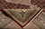 Folded corner revealing the tight hand-knotted back, cotton foundation and fine knots per square inch