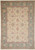8'1" x 10'8" Ziegler rug shown flat with beige field and sea green floral border