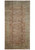 Full view of 8'4" x 15'7" Oushak design rug with rust field and sage green border