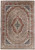 Full view of 9'10" x 14' Persian Tabriz rug with camel field and rust floral medallion