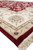 Side angle showing beige guard stripe, maroon outer edge and clean ivory cotton fringe