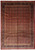 Full view of 9'9 x 14 Persian Abadeh rug with red Herati field and navy border