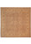 Full overhead view of 8'11" x 9'1" square Chobi Ziegler rug in peach and copper tones