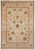 Full overhead view of ivory 10 x 14 Agra rug with all over floral vine design