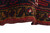 Edge and selvage close-up of the 7'8" x 11' Persian wool rug showing olive border tracery