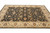 9x12 hand-knotted wool rug from India displaying olive green and gold palmettes across charcoal field
