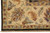 8'10 x 12'1 rug corner detail with beige border, olive guard stripe and cotton fringe