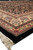 8'11 x 11'8 Indian hand-knotted rug corner with ivory cotton fringe and black outer border