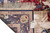 Back of the 4' x 6' rug with hand-knotted weave, fringe and original inventory tag