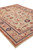 10' x 11'9" wool area rug angled on white, low pile with softly washed antique coloring