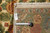 Reverse side with inventory tag and tape measure placed against the green border and ivory fringe