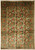 Ivory field 10x14 Jaipur rug covered in rust and rose blooms with olive green floral border