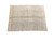 Gray wool Gabbeh area rug displayed flat, showing striated field and subtle bands of motifs