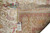 Back of the rug with hand woven Oriental rug tag reading 4' x 6'