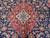 Detail of the 8 petal rosette, ivory cartouche and madder red medallion tracery