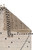 8'10 x 12'7 hand-knotted rug reversed to show cotton foundation and braided black ivory selvage