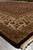 9'3" x 12' Oriental rug photographed low, showing wool sheen and firm burgundy selvage