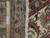 Ruler placed on the back showing knot density of this authentic hand-knotted wool Persian rug