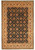 8'10" x 12'9" Jaipur rug with black field, gold ivory border and all over floral design