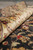 Rolled edge of the 9' x 12' rug showing ivory border thickness and wool pile depth