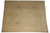 Overhead view of large 9x12 hand-knotted wool rug in muted green and antique gold tones