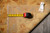 Tape measure and hand-knotted Oriental rug tag confirming the 8'2" x 9'9" size and pile depth