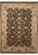 9' x 12' black Indian rug shown flat with all over floral field and ivory border