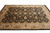 Wide side angle showing ivory border, olive green leaves and dense all over flower pattern