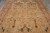 8'2" x 12'1" Indian wool rug showing gold palmettes and coral main border