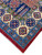 Corner detail of triple border layers in ivory, sky blue and navy hand-spun wool