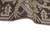 Side selvage and border close-up with brown palmettes on khaki ground and hand-finished edge