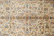 10x14 Persian Kashan rug center detail: ivory field, navy vines and pale blue medallion