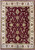 Burgundy and ivory 8 x 10 Agra rug with all over floral field, overhead view