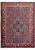 Full overhead view of 9'5" x 12' Persian Bakhtiar rug with red border and garden panels