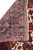 8x10 Heriz rug back showing tight hand-knotted wool weave and cotton foundation warps
