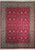 9'2" x 12'4" Pakistani Oriental rug shot flat, crimson red floral field with tan border