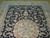 6'6" x 9'10" Nain rug detail showing arabesque vines, palmettes and sky blue accents
