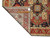 Back of the Serapi rug showing knot density, selvage, fringe and pencil for scale