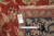Back of rug with hand woven Oriental tag 3708, size 8.7 x 11.8 and tape measure