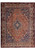 Rust and navy 10'6" x 13'6" Persian Mahal rug with Joshagan diamond lattice field