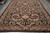9 x 12 flat weave Aubusson rug laid flat on concrete, symmetrical acanthus field and border