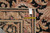 Back tag reading genuine hand woven Oriental rug beside a tape measure confirming the dimensions