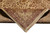 Folded corner reveals dense wool pile, cotton foundation and hand-knotted back of the beige rug