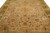9x12 Oriental rug field detail, leafy vinework, rosettes and burgundy accents on warm taupe wool