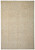 Full overhead view of the whole Ziegler rug, pale green field framed by an ivory palmette border