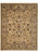 Gold field Jaipur rug with all-over floral palmettes, saz leaves and wide botanical main border