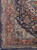 8x11 navy Persian Kashmar rug border detail with terracotta ground, vases, birds and blossoms