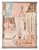 Full overhead view of 11'11" x 18'6" Moroccan wool rug in rose, ivory and brown