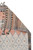 Corner folded back revealing striped wool foundation, braided kilim end and grey tassel fringe detail