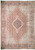 Full view of red and ivory Persian Bijar rug with Herati field and navy medallion